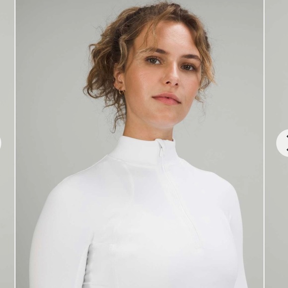 39. Lululemon Its Rulu Run Cropped Half-Zip White - Picture 2 of 5